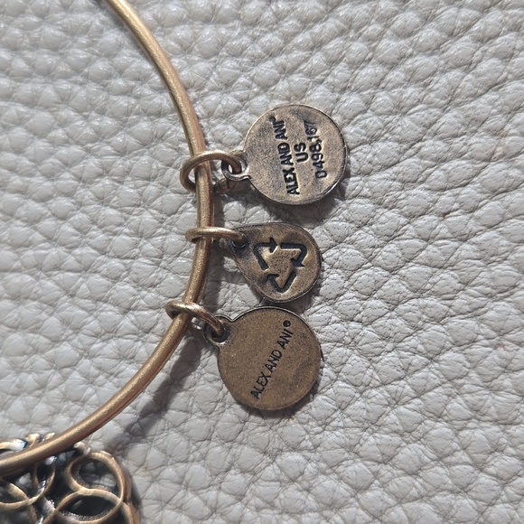 Alex and Ani Path of Life Charm Gold tone bracelet - Picture 4 of 4